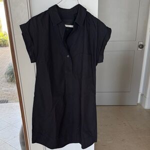 J Crew Black Short Sleeve Shirt Dress